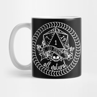 100 Percent All Natural | DnD Natural 1 | White Design Mug